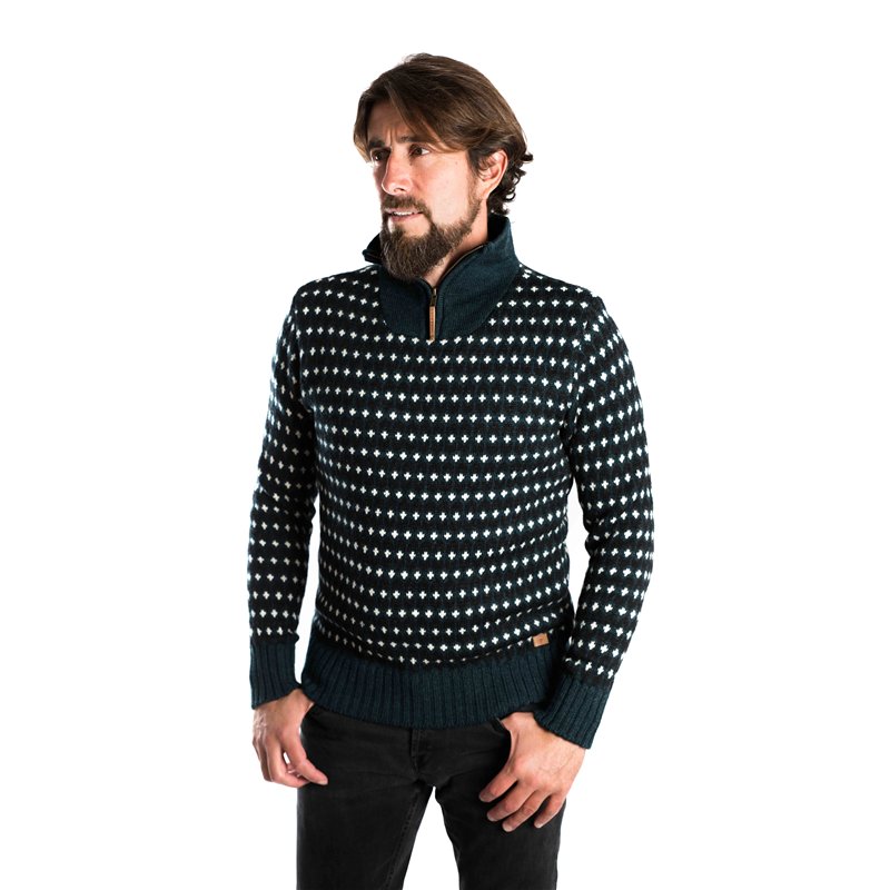 Fuza Wool Ymer 1/2 Zip Sweater Herren Strickpullover Wollpullover indigo hier im Fuza Wool-Shop günstig online bestellen Fuza Wool Ymer 1/2 Zip Sweater Herren Strickpullover Wollpullover indigo hier im Fuza Wool-Shop günstig online bestellen