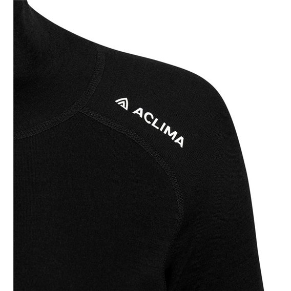 Aclima WarmWool Roll Neck Damen Merino Rollkragenshirt jet black hier im Aclima-Shop günstig online bestellen
