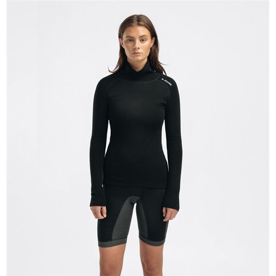 Aclima WarmWool Roll Neck Damen Merino Rollkragenshirt jet black hier im Aclima-Shop günstig online bestellen