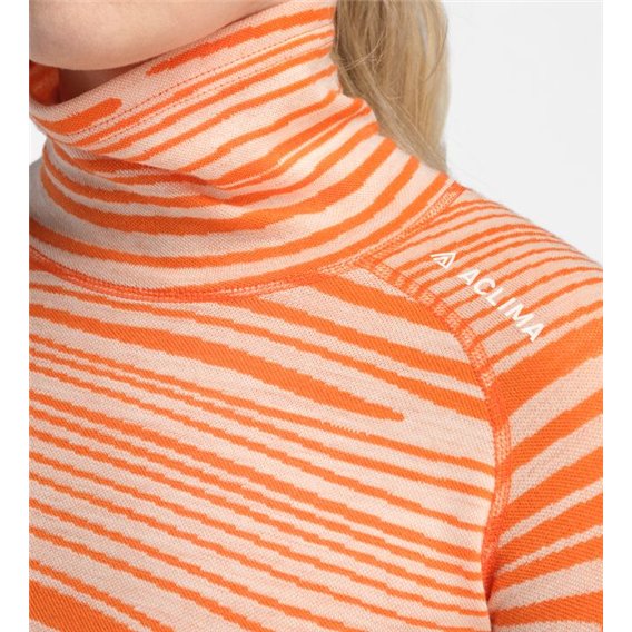 Aclima WarmWool Roll Neck Damen Merino Rollkragenshirt signature motion hier im Aclima-Shop günstig online bestellen