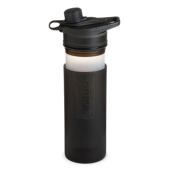 GRAYL GeoPress Purifier Filterflasche 710ml Trinkflasche Wasserfilter Wasseraufbereiter covert black hier im GRAYL-Shop günstig 