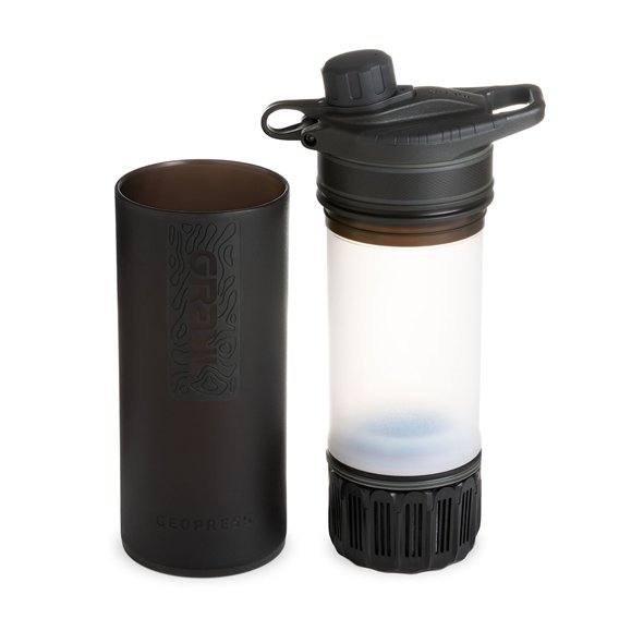 GRAYL GeoPress Purifier Filterflasche 710ml Trinkflasche Wasserfilter Wasseraufbereiter covert black hier im GRAYL-Shop günstig 