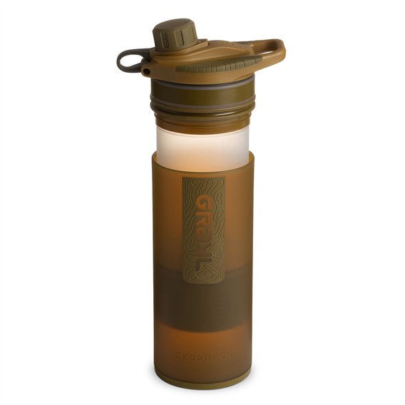 GRAYL GeoPress Purifier Filterflasche 710ml Trinkflasche Wasserfilter Wasseraufbereiter coyote brown hier im GRAYL-Shop günstig 