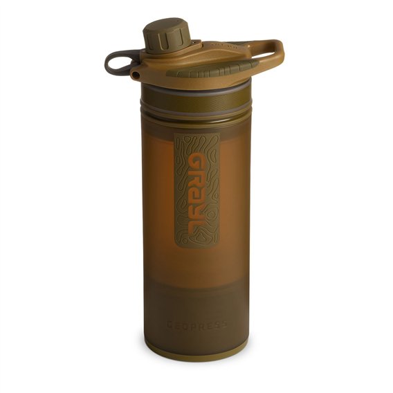 GRAYL GeoPress Purifier Filterflasche 710ml Trinkflasche Wasserfilter Wasseraufbereiter coyote brown hier im GRAYL-Shop günstig 