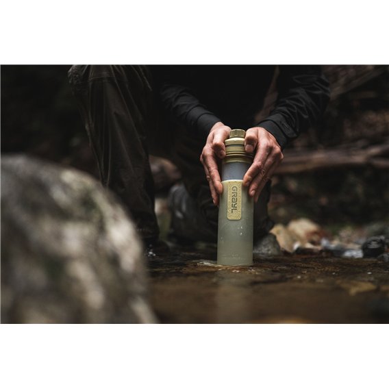 GRAYL UltraPress Purifier Filterflasche 500ml Trinkflasche Wasserfilter Wasseraufbereiter desert tan hier im GRAYL-Shop günstig 