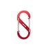 Naturehike S-Karabiner 8,8 cm stabiler Doppelkarabiner für Outdoor und Trekking rot 1 Stück