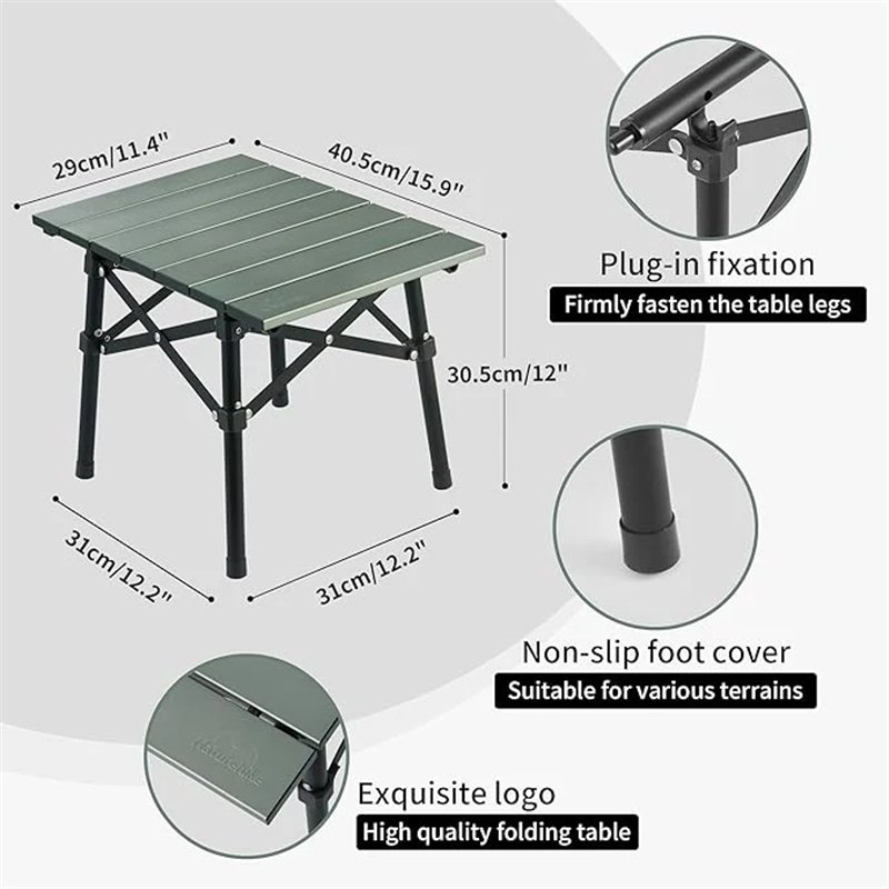 Naturehike Campingtisch Aluminium klappbar leicht tragbar grn hier im  Campingmbel Online-Shop gnstig kaufen