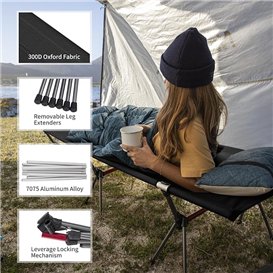 Naturehike Armywild Campingbett klappbar stabil gepolstert schwarz hier im Naturehike-Shop günstig online bestellen