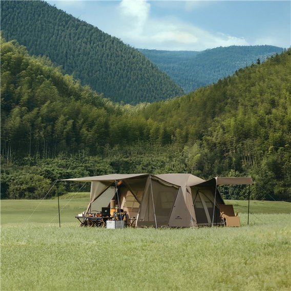 Naturehike Village 13 Familienzelt automatisch Kabinenzelt 8 Personen braun  hier im 5+ Personen Zelte Online-Shop gnstig kaufen
