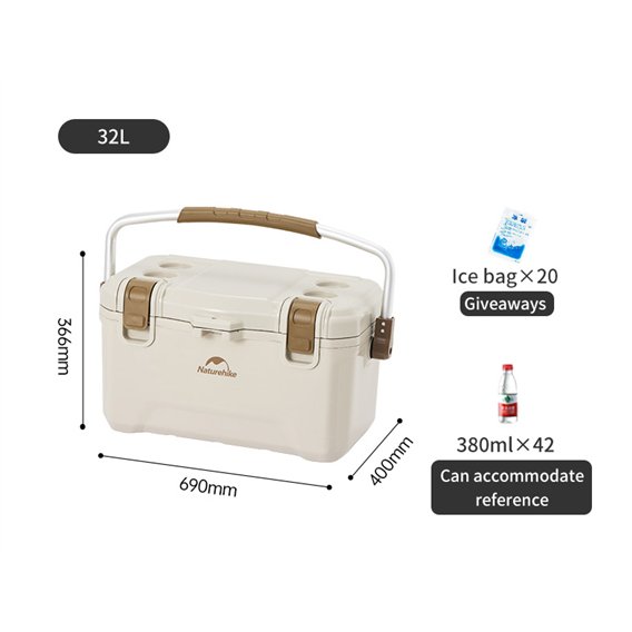 Naturehike Lingxia 72H Kühlbox antibakteriell Outdoorbox 32 Liter beige hier im Naturehike-Shop günstig online bestellen