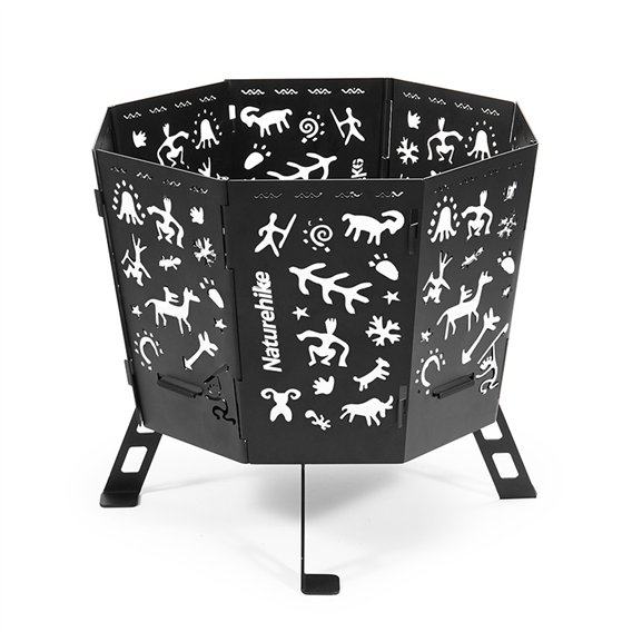 Naturehike Totem Feuerschale klappbar sechseckig Edelstahl Outdoor schwarz hier im Naturehike-Shop günstig online bestellen