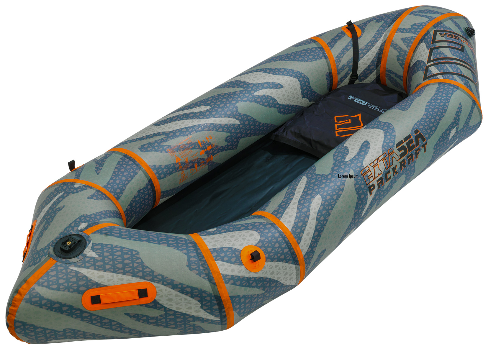 Extasea Packraft 255 in camouflage